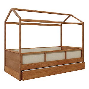 Cama Link Plus Palha - Com Casinha - Completa - Madeira