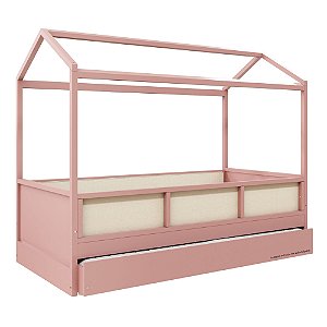 Cama Link Plus Palha - Com Casinha - Completa - Rose