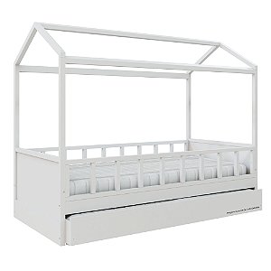 Cama Link Plus Palitada - Com Casinha - Completa - Branco