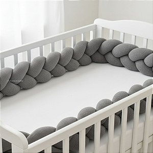 Trança Para Berço - Tricot - Cinza New Grey