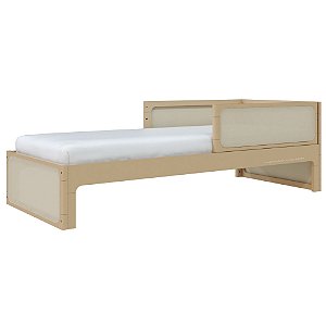 Cama Infantil Skandi - Com Cabeceira E 2 Grades - Capuccino
