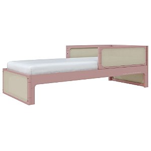 Cama Infantil Skandi - Com Cabeceira E 2 Grades - Rose