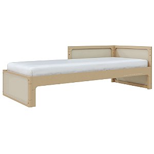 Cama Infantil Skandi - Com 1 Cabeceira e 1 Meia Grade - Capuccino