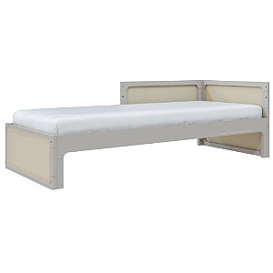 Cama Infantil Skandi - Com 1 Cabeceira e 1 Meia Grade - Cinza