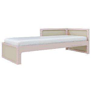 Cama Infantil Skandi - Com 1 Cabeceira e 1 Meia Grade - Rosa Old
