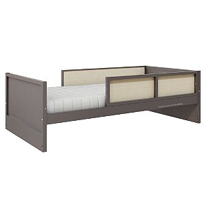Cama Infantil Link - Com 2 Meias Grades Em Palha Natural - Fendi