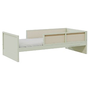 Cama Infantil Link - Com 2 Meias Grades Em Palha Natural - Verde Old