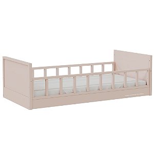 Cama Infantil Link - Com 2 Grades Palitadas - Rosa Old