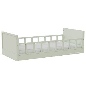 Cama Infantil Link - Com 2 Grades Palitadas - Verde Old