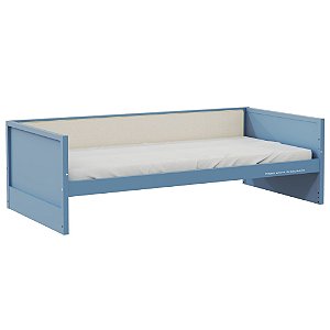 Cama Babá Infantil Link - 1 Grade Em Palha Natural - Azul Sereno