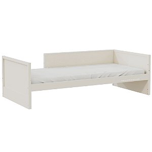 Cama Infantil Link - Com Meia Grade Em Palha Natural - Areia