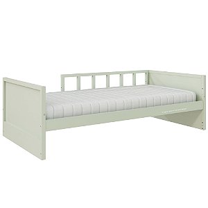 Cama Infantil Link - Com Meia Grade Palitada - Verde Old