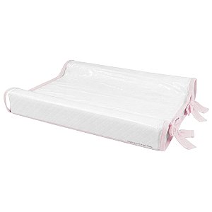 Trocador Anatômico - Malha Jacquard - Rosa Pastel