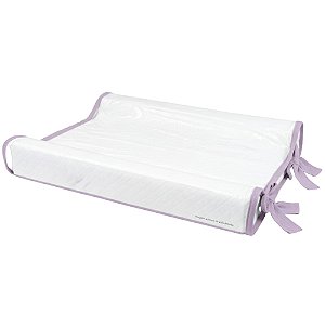 Trocador Anatômico - Malha Jacquard - Com Bordinhas E Laço Em Lilás Depeche