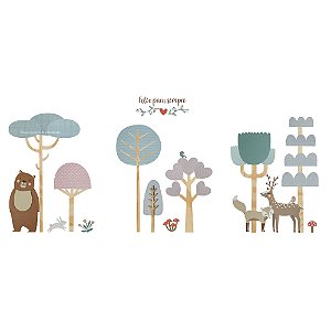 Painel Infantil Floresta Em MDF Maior Para Decoração De Quarto De Bebê - Bosque - 92010