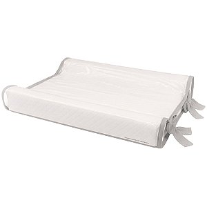 Trocador Anatômico - Malha Jacquard - Com Bordinhas E Laço Em Cinza 869
