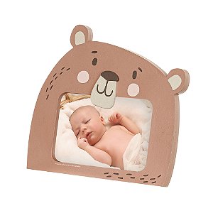 Porta-Retrato Infantil Urso Para Quarto De Bebê Decorado - Bosque - 92070