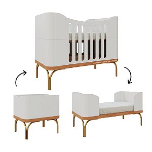 Berço Aquarela - 3 em 1 - Branco