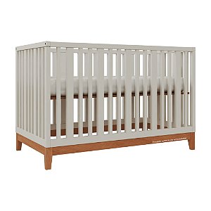 Berço Fio Plus - 2 Em 1 - Areia / Pés Madeira