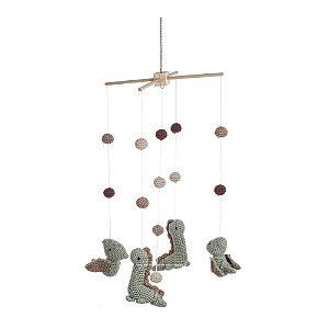 Móbile Amigurumi Em Crochê Decorativo Para Berço - Dinos - 94110
