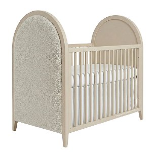 Berço Luna Soft - Areia / Bouclê Off White