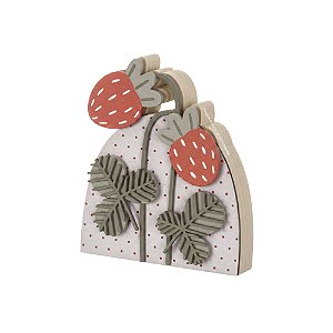 Enfeite Infantil Para Prateleira Morango - Fadinhas - 103033