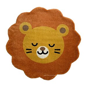 Tapete Para Quarto Infantil Orgânico - Leão Lion Mostarda
