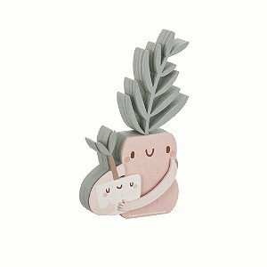 Enfeite Prateleira Vaso Folha Decorativo Infantil - Flora - 105032