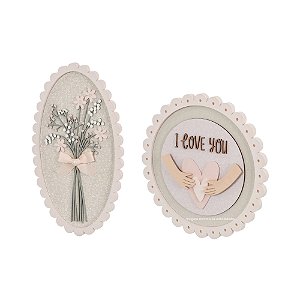 Kit 2 Quadros Decorativos Infantis Delicados - Flora - 105050