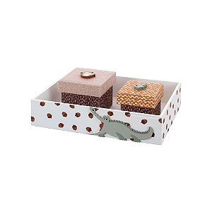 Kit Higiene Decorativo Infantil Com Tema Crocodilo - Zoo - 72052