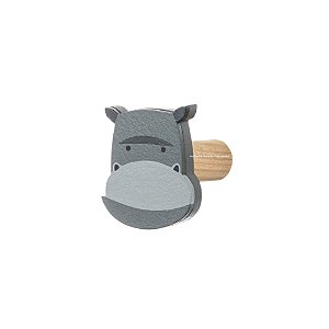 Cabideiro Decorativo Infantil Hipopótamo - Zoo - 72121