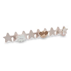Cabideiro De Parede Decorativo Infantil - Princess - 100120