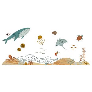 Painel De Parede Decorativo Maior Fundo Do Mar - Mar - 77010