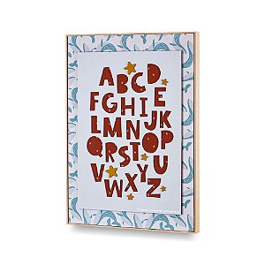 Quadro Decorativo Infantil Alfabeto M - Mar - 77024