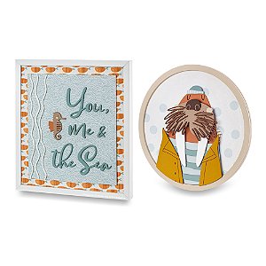 Kit Com 2 Quadros Decorativos Fundo Do Mar - Mar - 77050