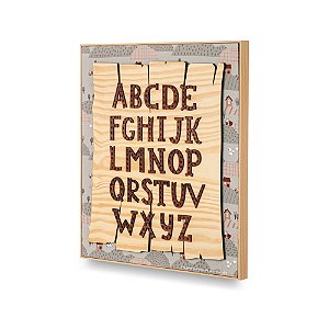 Quadro Decorativo Infantil Alfabeto Educativo M - Fazendinha - 97024