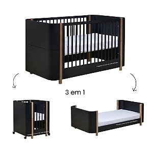 Berço Evolutivo 3 em 1 Kim - Preto