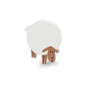 Cabideiro De Parede Unitário Decorativo Infantil Ovelha - Fazendinha - 97122