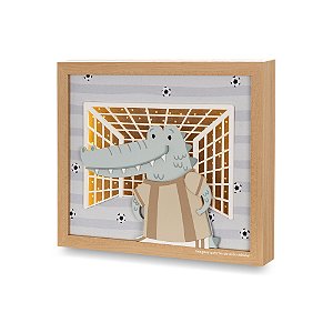Quadro Decorativo Com Luz Jacaré - Futebichos - 104501