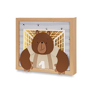 Quadro Decorativo Com Luz Urso - Futebichos - 104502