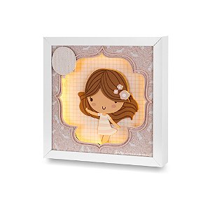 Quadro De Luz Menina Decorativo - Meu Mundo - 106501