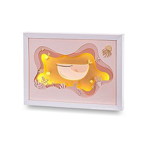 Quadro Infantil Decorativo Com Luz Baleia P - Sereias - 78025