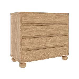 Cômoda Vero 4 Gavetas - Madeira Caramelo