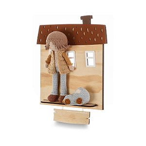 Quadro Amigurumi Menino Com Carro - Transportes - 108028 - Personalizado