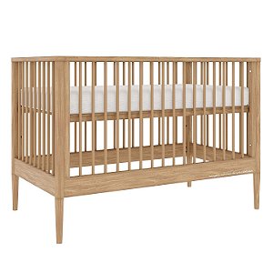 Berço Que Vira Mini Berço E Mini Cama Sora - Madeira Caramelo