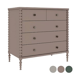 Cômoda Art Com 5 Gavetas - Cores