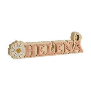 Nome Decorativo Infantil Personalizável Para Prateleira - Margaridas - 112035 - Personalizado