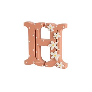 Inicial De Prateleira Infantil Personalizável Com Poá E Margaridas - Margaridas - 112100 - Personalizado
