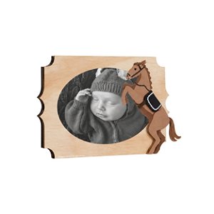 Porta Retrato Infantil Com Cavalinho - Cavalos - 113071