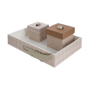 Kit Higiene Infantil Decorativo Com Jacaré - Bichos Baby II - 114052